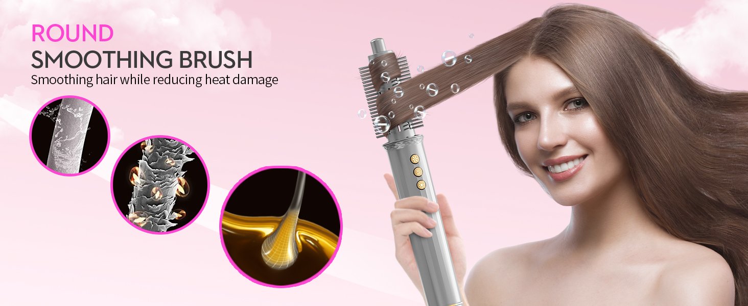 round smoothing and curling brush