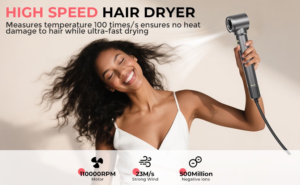 High speed hair dryer