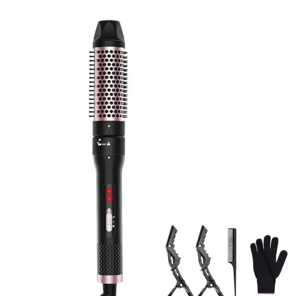 6 in 1 Wand Curling Iron Set, 3 Barrel Curling Wand Set with Thermal Brush (1.5") and 5 Interchangeable Ceramic Hair Wand Curler (0.35"-1.25"), Home Travel Multi Curl, 2 Temp 30S Instant Heat Up