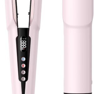 2-in-1 Hair Straightener and Blow Dryer, Professional Hair Styling Tool, Pink