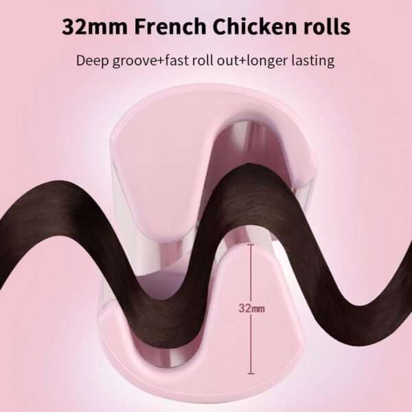 Waver Curling Iron Hair Crimper, 1.25 Inch Ionic Wavy Hair Curler with Ceramic 2 Barrel, Fast Heating Crimper Hair Iron for Wide Deep Waves for Short Long Hair