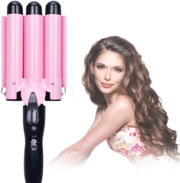 Hair Curling Iron 1 inch 3 Barrel Hair Crimper Ceramic Two Gear Temperature Control Hair Waving Styling Tools