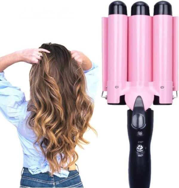 Hair Curling Iron 1 inch 3 Barrel Hair Crimper Ceramic Two Gear Temperature Control Hair Waving Styling Tools