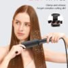 Hair Crimper Waver, Professional Hair Straightener Beach Waves Curling with 4 Interchangeable Ceramic Plates | Auto Temp Control for All Hair Types | Quick Heat Wide Plate Styling Tool & Straightener