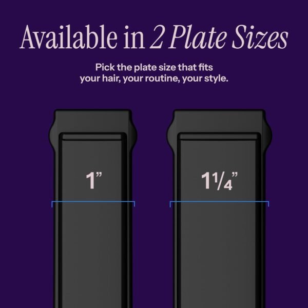 Black Gold Ionic 1 1/4 Inch Flat Iron, Use as Straightener for Sleek Straight Hair or Use Rounded Edges for Shiny Curls and Waves, Stylist-Preferred