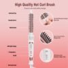 Heated Round Brush, Ceramic Tourmaline Ion 1/2 inch Curling Iron, Hot for Fluffy Thermal Brush Curling Wand, Suitable for All Hair Types Tool (White, 0.5 inch)
