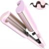 MINI Curling Iron Hair Crimper Waver, Beach Waves Curling Wand, Waver Hair Tool, Double Voltage, Easy to Use, Pink, 1.25 Inch