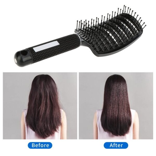 Vent Blow Dryer Hair Brush, Women Thick Long Curly Paddle Detangling Massage Brush, Fast Drying Straight Volume Comb, Curved Anti Static Styling Tool for Wet/Dry Hair