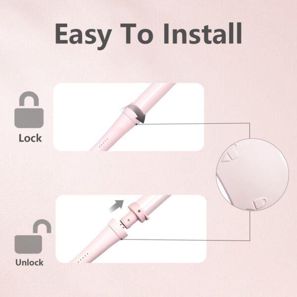 Curling Iron Set 7-in-1, Multi Curler Wand Set with 5 Interchangeable Barrels(0.6"-1.25"), Crimper Styling Tools, Heated Round Brush, Hair Straightener, Ceramic Coating with Pink Gift Package