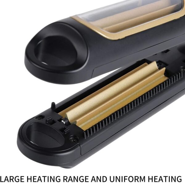 Auto Hair Crimping Iron - Volumizing Fluffy Hairstyle Curler, Corrugation Crimper, Anti Static - Adjustable Temperature for All Hair Types