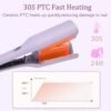 Waver Curling Iron, 4 Adjustable Temp Crimper Hair Tool with 2 Ceramic Barrels, Anti-Scald, 15S Fast Heating, 1.25 Inch Crimper Hair Iron for Wide Deep Waves