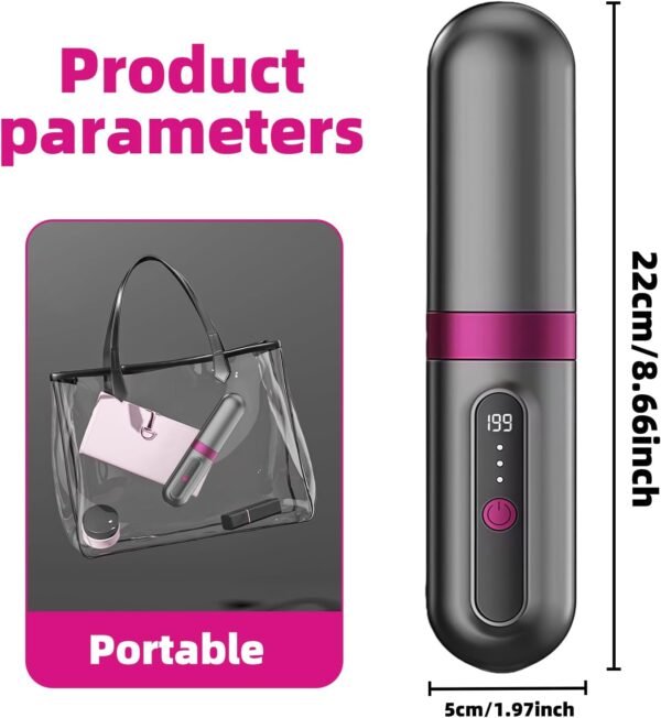 Hair Straightener Brush - Portable, Fast-Heating Styling Tool with Protective Dust Cover - 3 Temperature Settings, 300 Million Negative Ions for Frizz-Free Styling On-The-Go & Travel