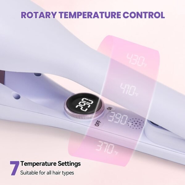 Hair Crimper Wave Curling Iron,Ionic Hair Waver for Short Hair,Ceramic 3 Barrel Beach Waves Crimper,Hair Deep Waver for Women,1.25 Inch