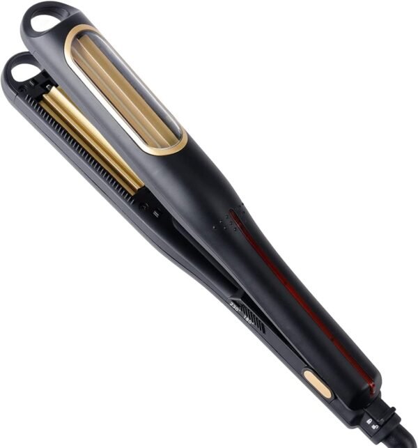 Auto Hair Crimping Iron - Volumizing Fluffy Hairstyle Curler, Corrugation Crimper, Anti Static - Adjustable Temperature for All Hair Types