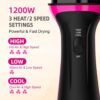 Hair Dryer Blow Dryer Brush in One, Professional Hot Air Brush 4 in 1 One Step Hair Dryer and Styler Volumizer with Negative Ion for Drying, Straightening, Salon for All Hair Types