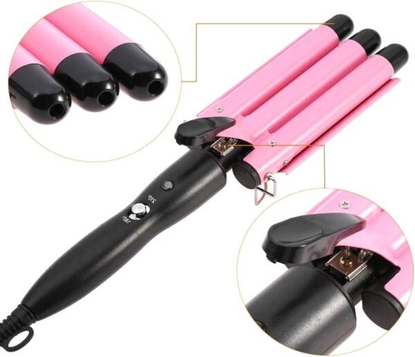 Hair Curling Iron 1 inch 3 Barrel Hair Crimper Ceramic Two Gear Temperature Control Hair Waving Styling Tools