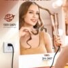 Automatic Curling Iron, Professional Automatic Hair Curler with 1" Curling Wand Large Slot & 4 Temperature & 3 Timer, Dual Voltage Anti-Tangle Rotating Curling Iron with Auto Shut-Off for Hair Styling