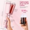 Curling Iron Hair Crimper Waver - 3 Barrel Rovy Wave Curling Iron, 1.25 Inch Ionic Beach Waves Curling Wand, Deep Waver Hair Curler Hot Tool with Ceramic for Women, Dual Voltage, Easy to Use