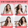 5 in 1 Hair Styler&Hair Dryer Brush,High-Speed Frizz-Free Blow Dryer,Ionic Fast Drying Hot Air Brush Air Styler Wrap, Auto Wrap Curler, Multi Styler Tools-Curl,Volumize, Straighten,Ideal Gift