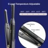 Pencil Flat Iron 3/10'' Small Flat Irons for Short Hair,Pixie Cut & Bangs,Hair Straightener for Edge with LED Display,Travel Mini Hair Straightener with Dual Voltage,Auto Shut Off（Black）