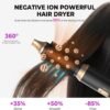 5 in 1 Blow Dryer Brush & Air Styler, Upgraded Hair Dryer Brush with Negative Ion, Air Curling Wrap for Drying, Curling, Straightening & Volumizing, Styling Tools for All Hair Types