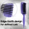 Curly Hair Brush Candybrush Curl Defining Brush for Detangling Shaping and Defining Curls for Women, Men, Wet & Dry Hair (Purple)