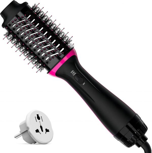Hair Dryer Blow Dryer Brush in One, Professional Hot Air Brush 4 in 1 One Step Hair Dryer and Styler Volumizer with Negative Ion for Drying, Straightening, Salon for All Hair Types
