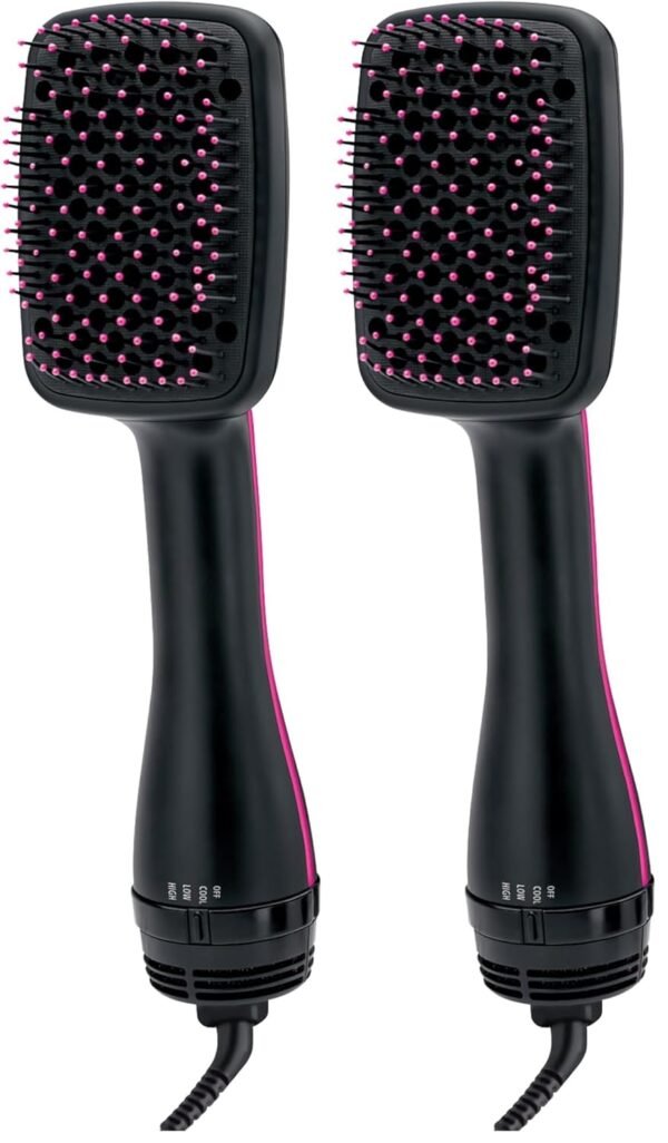 One-Step Hair Dryer and Styler, All-in-One Hair Brush Straightener for Salon-Quality Smooth & Straight Styles, Black