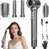 5 in 1 Hair Styler&Hair Dryer Brush,High-Speed Frizz-Free Blow Dryer,Ionic Fast Drying Hot Air Brush Air Styler Wrap, Auto Wrap Curler, Multi Styler Tools-Curl,Volumize, Straighten,Ideal Gift
