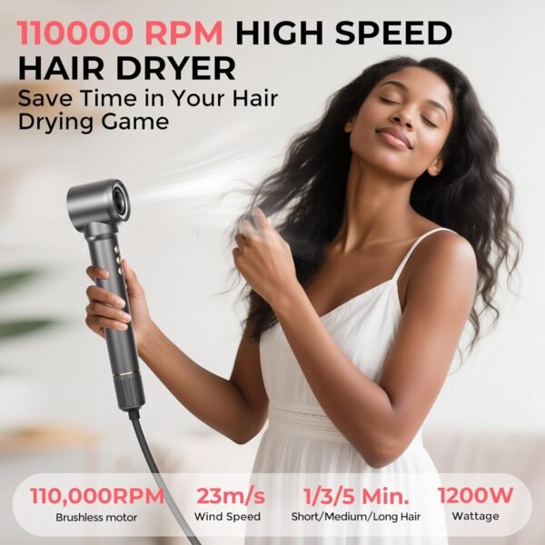 5 in 1 Hair Styler&Hair Dryer Brush,High-Speed Frizz-Free Blow Dryer,Ionic Fast Drying Hot Air Brush Air Styler Wrap, Auto Wrap Curler, Multi Styler Tools-Curl,Volumize, Straighten,Ideal Gift