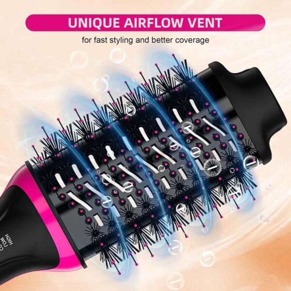 Hair Dryer Blow Dryer Brush in One, Professional Hot Air Brush 4 in 1 One Step Hair Dryer and Styler Volumizer with Negative Ion for Drying, Straightening, Salon for All Hair Types
