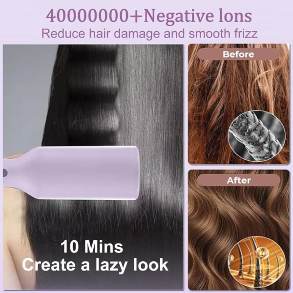 Waver Curling Iron, 4 Adjustable Temp Crimper Hair Tool with 2 Ceramic Barrels, Anti-Scald, 15S Fast Heating, 1.25 Inch Crimper Hair Iron for Wide Deep Waves