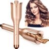 Automatic Curling Iron, Professional Automatic Hair Curler with 1" Curling Wand Large Slot & 4 Temperature & 3 Timer, Dual Voltage Anti-Tangle Rotating Curling Iron with Auto Shut-Off for Hair Styling