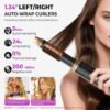 5 in 1 Blow Dryer Brush & Air Styler, Upgraded Hair Dryer Brush with Negative Ion, Air Curling Wrap for Drying, Curling, Straightening & Volumizing, Styling Tools for All Hair Types