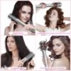 5-in-1 Hot-Air Brush Styler & Dryer - No Heat Damage Auto Wrap Multistyler - 110,000 High Speed Fast Drying Blow Dryer Brush Set - Airbrush Hair Styler & Air Curler for Women Gray
