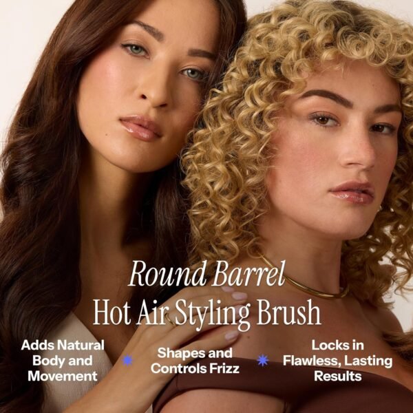 Artist Hot Air Styling Brush | Style, Curl and Touch Ups (3/4”), Black