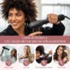 3-in-1 Hair Dryer Brush, Professional 1200W Ionic Blow Dryer Brush with Ceramic & Tourmaline Technology, 3 Heat/2 Speed Settings One Step Hair Dryer & Styler for All Hair Types
