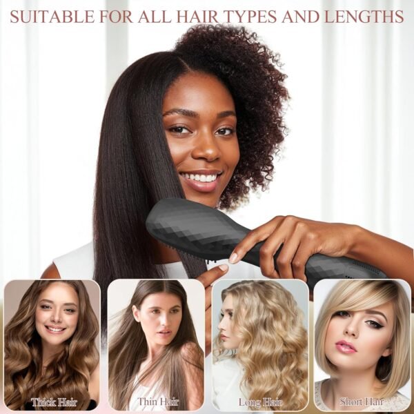 3-in-1 Hair Dryer Brush, Professional 1200W Ionic Blow Dryer Brush with Ceramic & Tourmaline Technology, 3 Heat/2 Speed Settings One Step Hair Dryer & Styler for All Hair Types