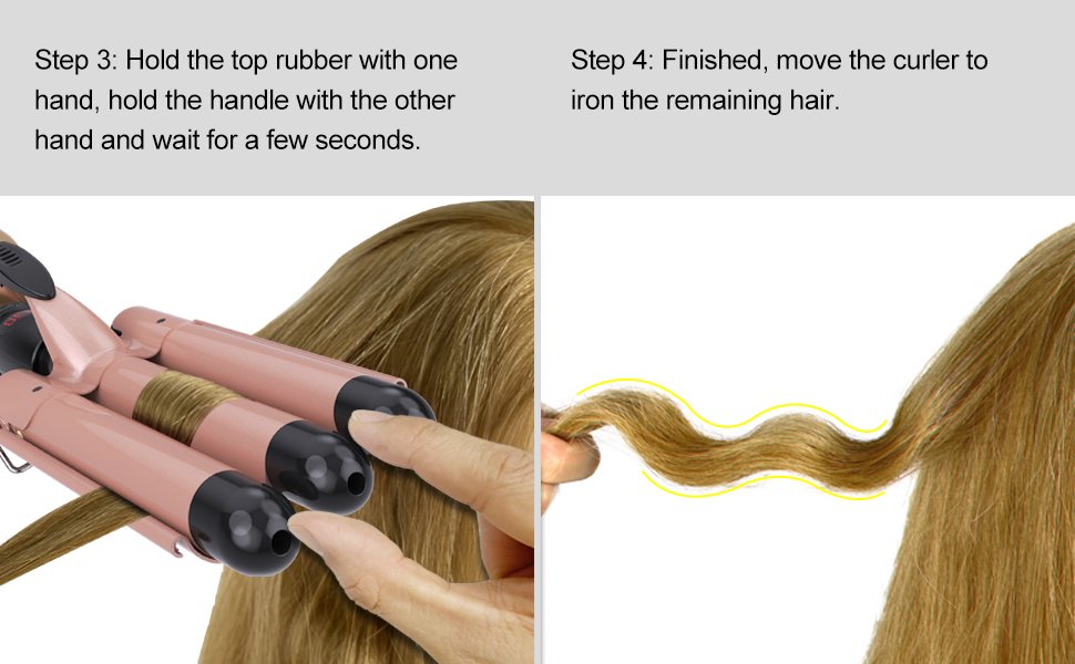 3 barrel curling iron,beach waver curling iron,hair crimper for women