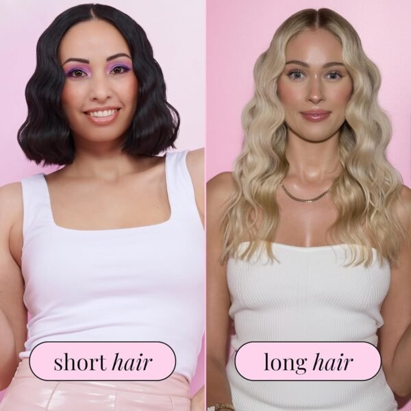 Hair Waver 1.25" - 3 Barrel Curling Iron 1 1/4 Inch, Ceramic Barrel Waver for Thick, Thin, Long, or Short Hair - 1.25", Black with Glove