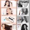 Automatic Curling Iron, Professional Automatic Hair Curler with 1" Curling Wand Large Slot & 4 Temperature & 3 Timer, Dual Voltage Anti-Tangle Rotating Curling Iron with Auto Shut-Off for Hair Styling