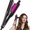 Hair Crimper for Women, Beach Wave Hair Tool, Curling Wand with 4 Adjusted Curl Sizes (0.87"/1"/1.25"/ 1.38"), 5 Temp Adjustable PTC Anti-Scald with Ionic Ceramic Coating, Gift for Womens Birthday