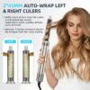 6-in-1 Hair Styler, Hair Dryer, Multi-Function Hot Air Brush Set, Ionic Blow Dryer with Interchangeable Attachments for Curling, Straightening, Volumizing, Fast Drying,Gifts for Women(Champagne Gold)