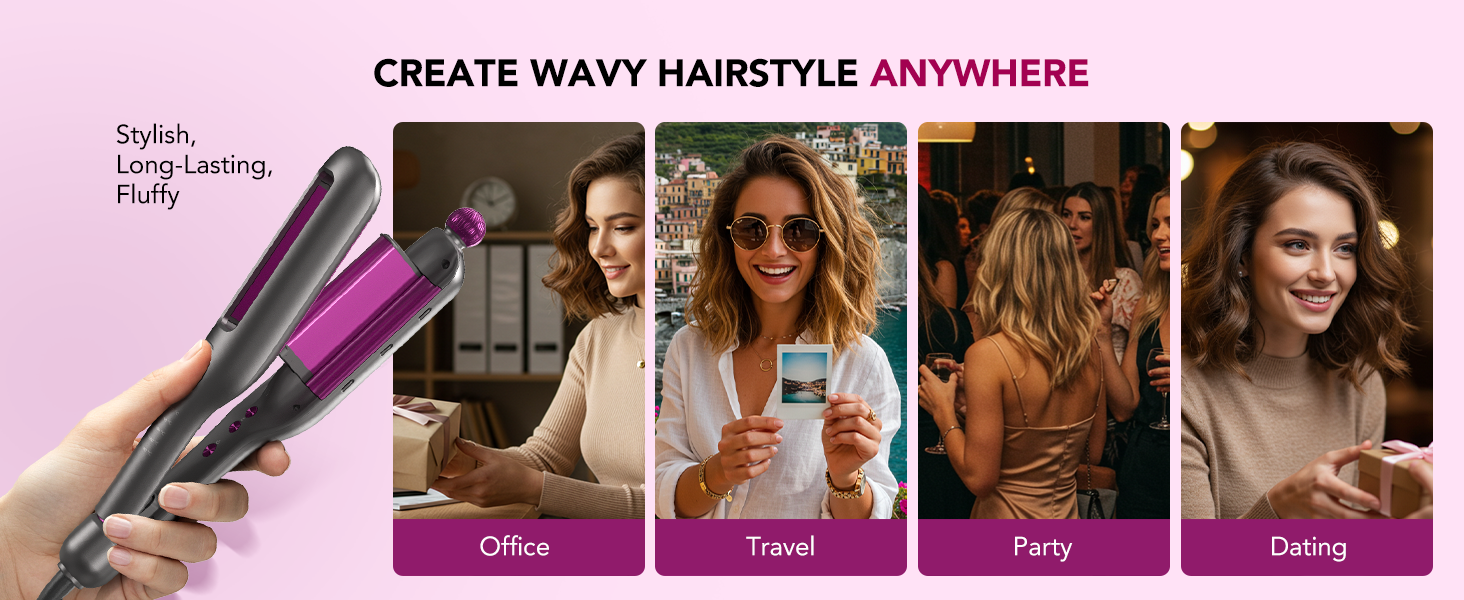 create wavy hairstyle anyehere