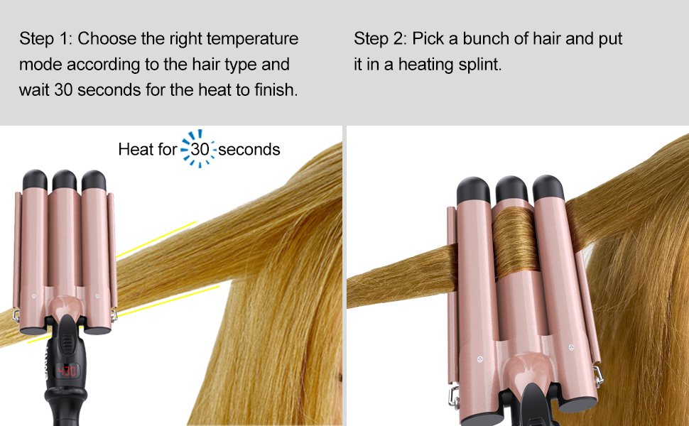 beach waver curling iron,3 barrel curling iron,waver hair tool