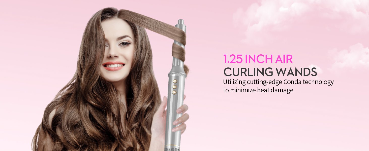 1.25 inch autowrap air curlers