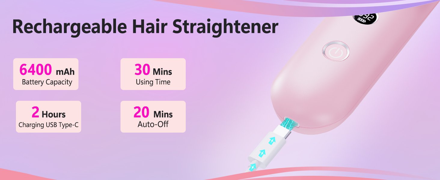 cordless hair straightener brush