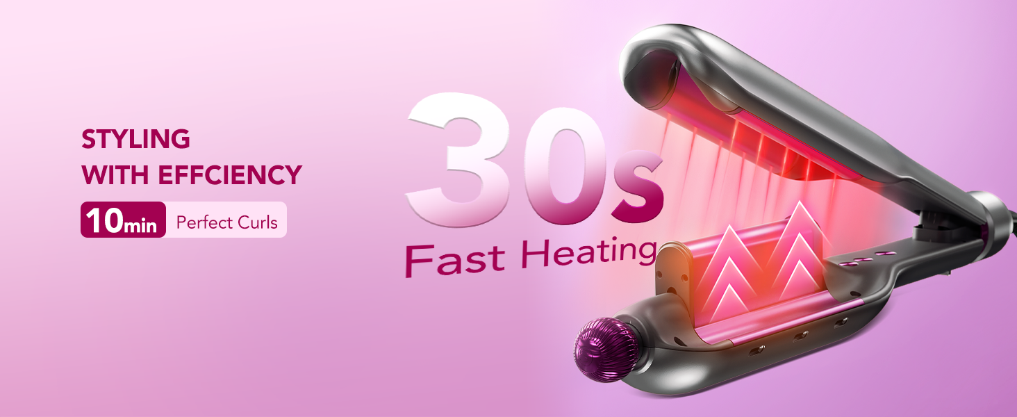 30s fasr hair styling curling wand