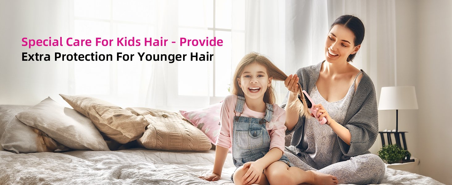 cordless hair straightening brush portable hair straightener women wireless travel gift Pink ionic