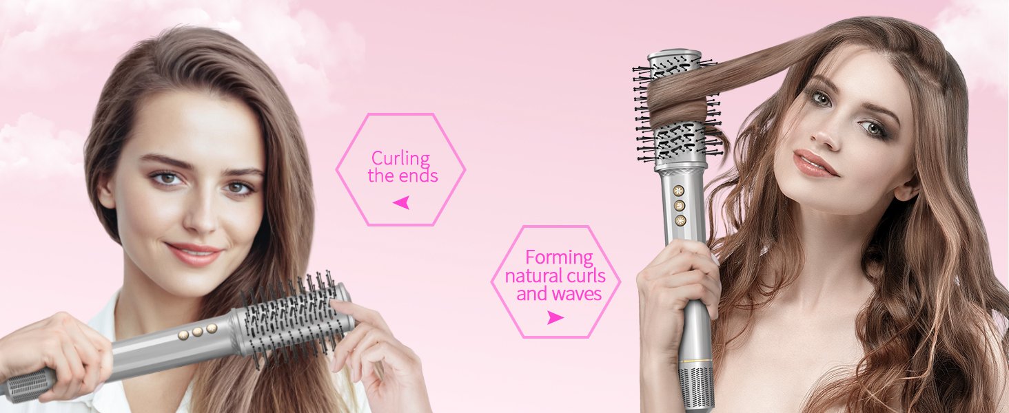 Curling ends and creating natural curls and waves